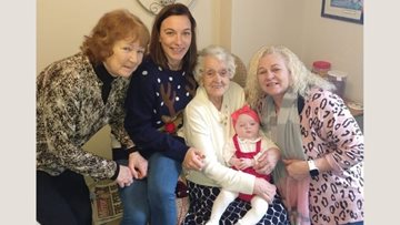 Five generations come together at Consett care home